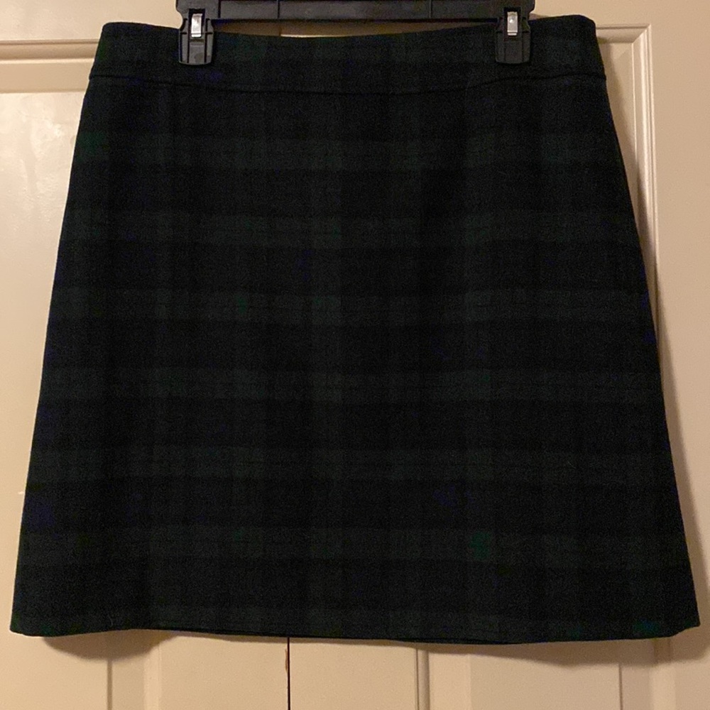 J. crew size 12 plaid green/blue skirt - Picture 2 of 10